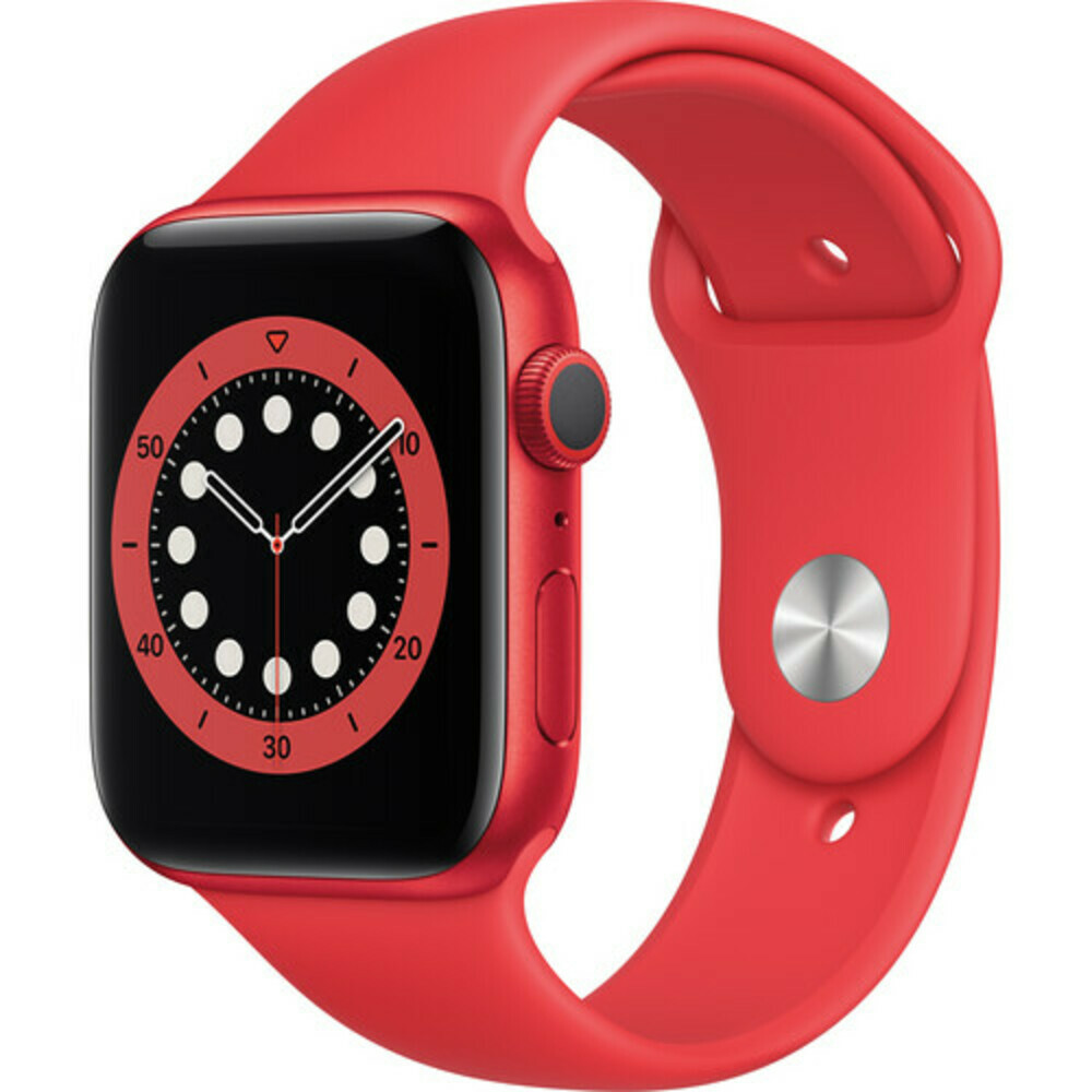 cantante Locura Salto Apple Watch Series 6 44mm Aluminum Case With Red Sport Band - Red (product)  - GoMarket.com.do