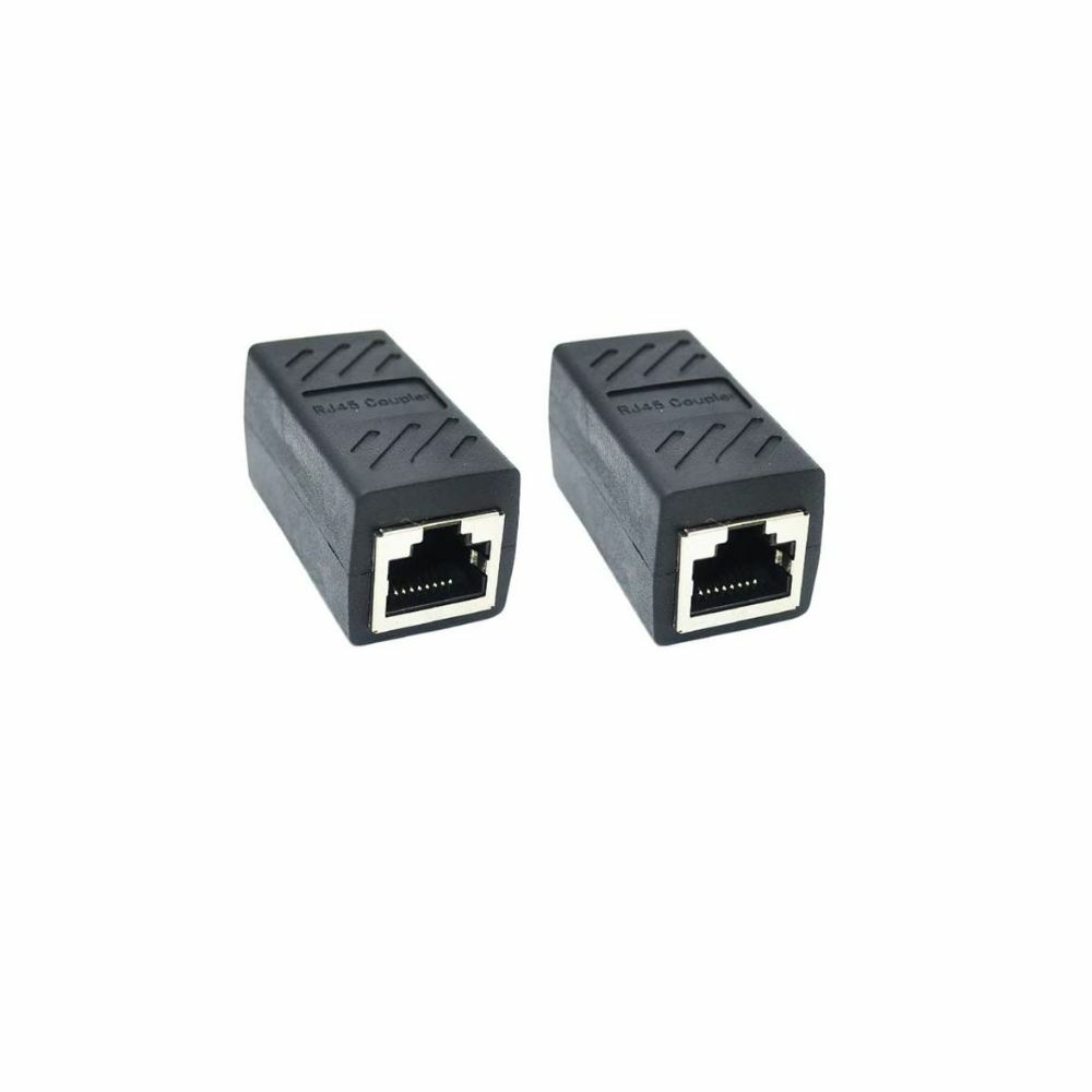 Extensor de acoplador RJ45 hembra a hembra es ideal para extender la  conexión Ethernet conectando 2 cables de red cortos. 