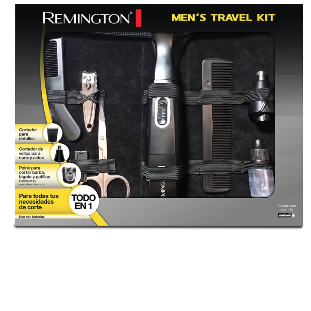 Afeitadora + Recortadora barba - Kit hombre viajero Remington - Remington  Colombia